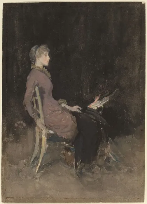 Framed Print : Study in Black and Gold (Madge O'Donoghue), 1883 / 1884. Creator: James Abbott McNeill Whistler Framed Print : Study in Black and Gold (Madge O'Donoghue), 1883 / 1884. Creator: James Abbott McNeill Whistler