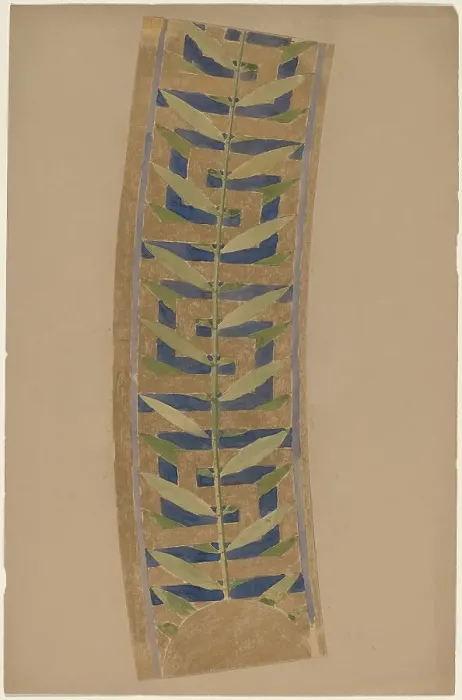 Framed Print : Study for a Border Design, 1890 / 1897. Creator: Charles Sprague Pearce Framed Print : Study for a Border Design, 1890 / 1897. Creator: Charles Sprague Pearce