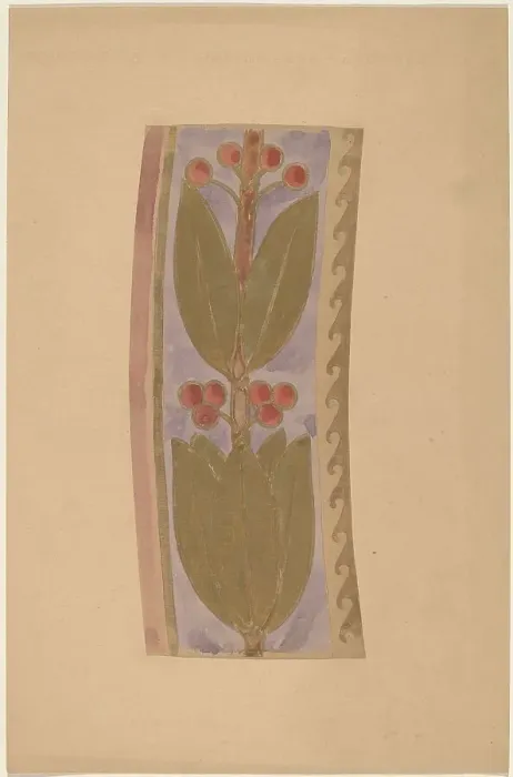 Framed Print : Study for a Border Design, 1890 / 1897. Creator: Charles Sprague Pearce Framed Print : Study for a Border Design, 1890 / 1897. Creator: Charles Sprague Pearce
