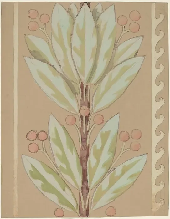 Framed Print : Study for a Border Design, 1890 / 1897. Creator: Charles Sprague Pearce Framed Print : Study for a Border Design, 1890 / 1897. Creator: Charles Sprague Pearce