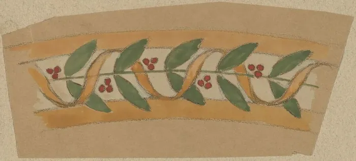 Framed Print : Study for a Border Design, 1890 / 1897. Creator: Charles Sprague Pearce Framed Print : Study for a Border Design, 1890 / 1897. Creator: Charles Sprague Pearce