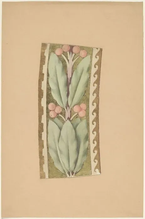 Framed Print : Study for a Border Design, 1890 / 1897. Creator: Charles Sprague Pearce Framed Print : Study for a Border Design, 1890 / 1897. Creator: Charles Sprague Pearce