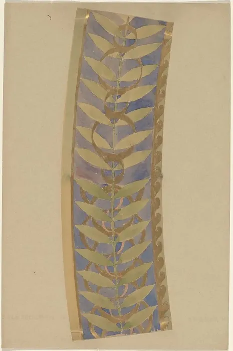 Framed Print : Study for a Border Design, 1890 / 1897. Creator: Charles Sprague Pearce Framed Print : Study for a Border Design, 1890 / 1897. Creator: Charles Sprague Pearce
