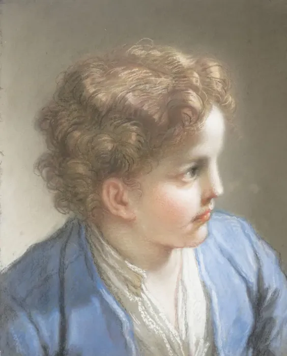 Framed Print : Study of a Boy in a Blue Jacket, 1717. Creator: Benedetto Luti Framed Print : Study of a Boy in a Blue Jacket, 1717. Creator: Benedetto Luti