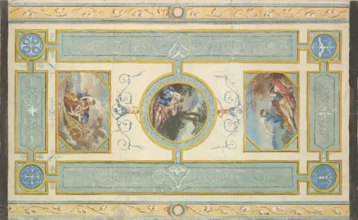 Framed Print : Study for a Ceiling, n. d Creator: Jean Jacques Lagrenee