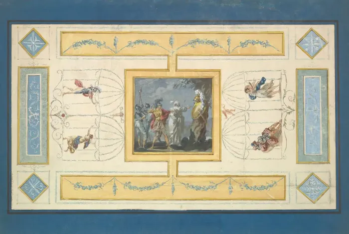 Framed Print : Study for a Ceiling, n. d Creator: Jean Jacques Lagrenee Framed Print : Study for a Ceiling, n. d Creator: Jean Jacques Lagrenee