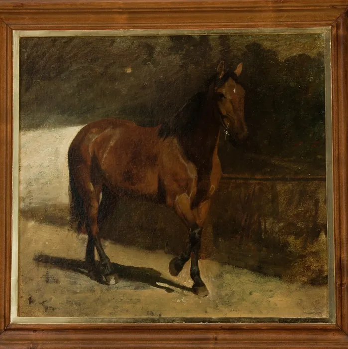 Framed Print : Study of a Chestnut Horse, c1872. Creator: Maksymilian Gierymski Framed Print : Study of a Chestnut Horse, c1872. Creator: Maksymilian Gierymski