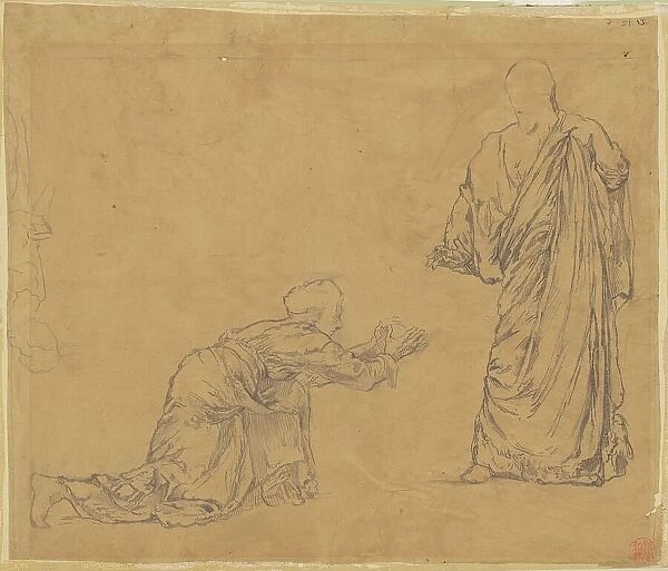 Study for 'Christ Appearing to Mary', 1877-1878. Creator: John La Farge. Study for 'Christ Appearing to Mary', 1877-1878. Creator: John La Farge