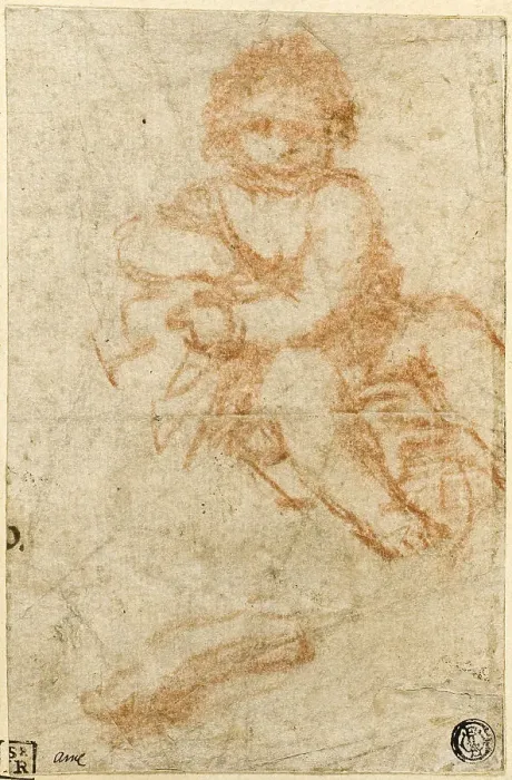Framed Print : Study for Christ Child, 1610 / 12. Creator: Giacomo Cavedone Framed Print : Study for Christ Child, 1610 / 12. Creator: Giacomo Cavedone