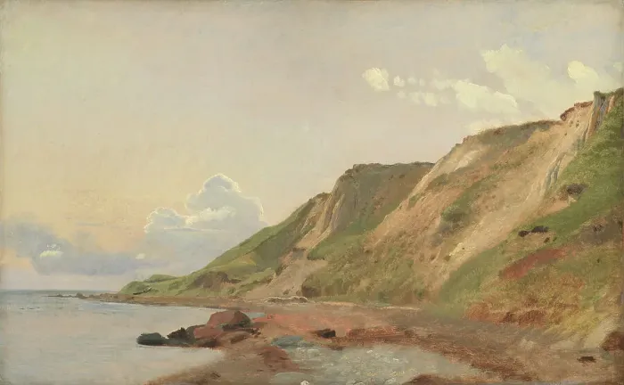Framed Print : Study of Cliffs at the South Coast of Refsnæs, 1847. Creator: Johan Thomas Lundbye Framed Print : Study of Cliffs at the South Coast of Refsnæs, 1847. Creator: Johan Thomas Lundbye