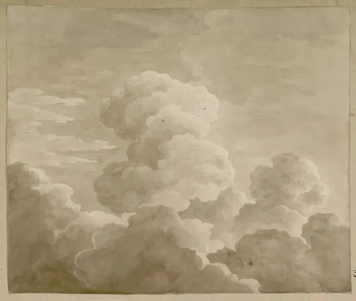 Framed Print : Study of Clouds, 1815. Creator: Castellan, Antoine-Laurent (1772-1838)
