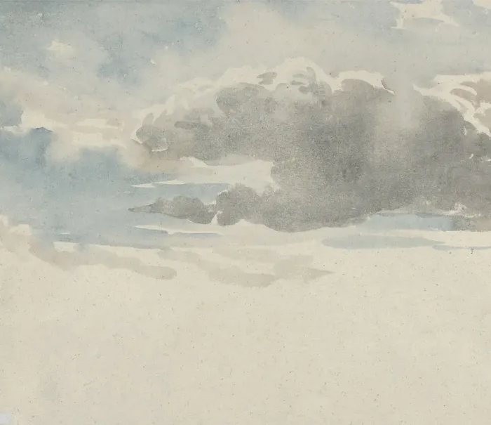 Framed Print : Study of Clouds (recto); Study of an Elder Bush by a Fence (verso), 1820-45 Framed Print : Study of Clouds (recto); Study of an Elder Bush by a Fence (verso), 1820-45