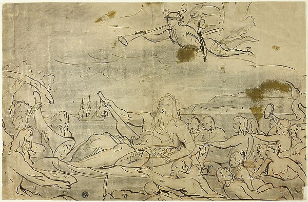 Study for Commerce or the Triumph of the Thames, 1767 / 80. Creator: James Barry