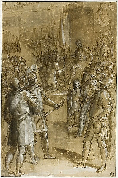 Study for Cosimo I Reorganizing the Tuscan Troops, 1589. Creator: Ludovico Buti
