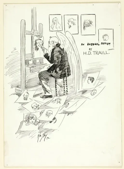 Framed Print : Study for Cover, 1892. Creator: Philip William May Framed Print : Study for Cover, 1892. Creator: Philip William May