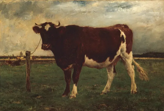 Framed Print : Study of a Cow, 1870 / 90. Creator: Emile van Marcke de Lummen Framed Print : Study of a Cow, 1870 / 90. Creator: Emile van Marcke de Lummen