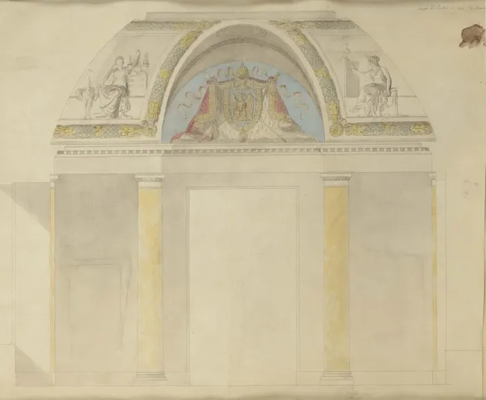 Framed Print : Study for the decoration of the throne at the Palais des Tuileries, 1806 Framed Print : Study for the decoration of the throne at the Palais des Tuileries, 1806