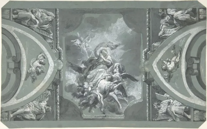 Framed Print : Study for the Decoration of a Vault, 1754-1815. Creator: Carlo Alberto Baratta Framed Print : Study for the Decoration of a Vault, 1754-1815. Creator: Carlo Alberto Baratta