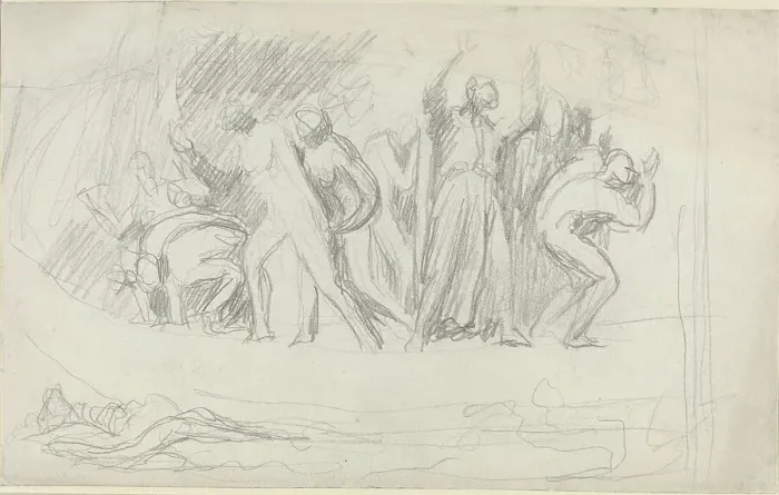 Framed Print : Study for The Deluge, 1790s. Creator: George Romney. Study for The Deluge, 1790s. Creator: George Romney Framed Print : Study for The Deluge, 1790s. Creator: George Romney. Study for The Deluge, 1790s. Creator: George Romney