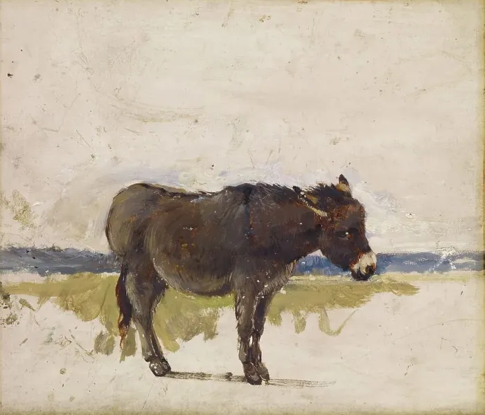 Framed Print : Study of a Donkey, 1841-1843. Creator: David Cox the Elder Framed Print : Study of a Donkey, 1841-1843. Creator: David Cox the Elder