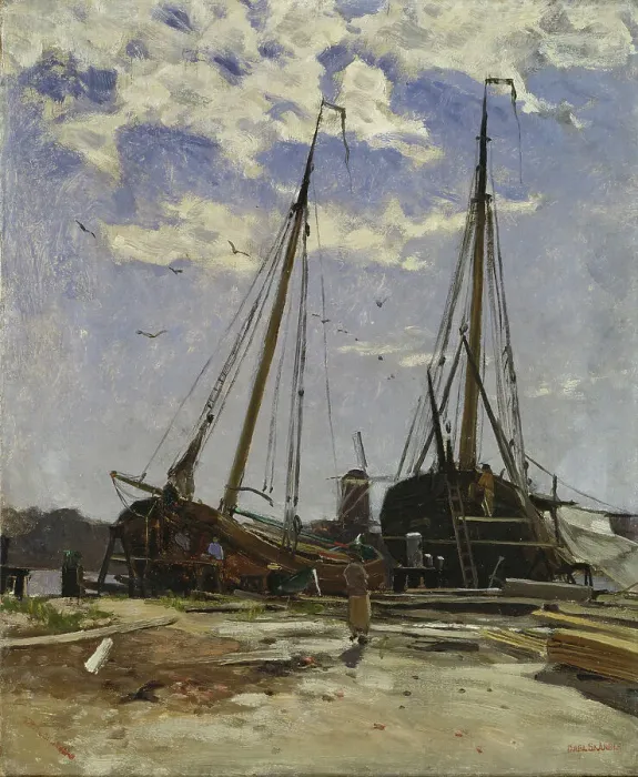 Framed Print : Study for Dordrecht Harbour, 1880, Göteborgs konstmuseum. Creator: Carl Skanberg Framed Print : Study for Dordrecht Harbour, 1880, Göteborgs konstmuseum. Creator: Carl Skanberg