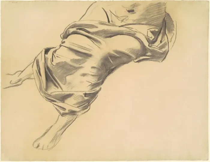 Framed Print : Study of a Draped Figure, 1920-1925. Creator: John Singer Sargent Framed Print : Study of a Draped Figure, 1920-1925. Creator: John Singer Sargent