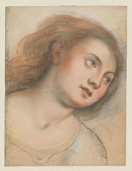Study for Female Head (verso); Head of Christ (recto), 1635 / 40. Creator: Carlo Francesco Nuvolone
