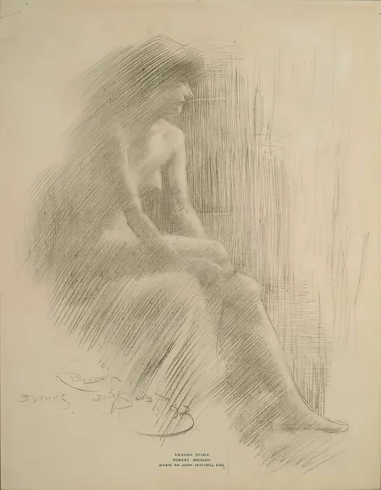 Framed Print : Study of a Figure, 1893. Creator: Robert Brough Framed Print : Study of a Figure, 1893. Creator: Robert Brough