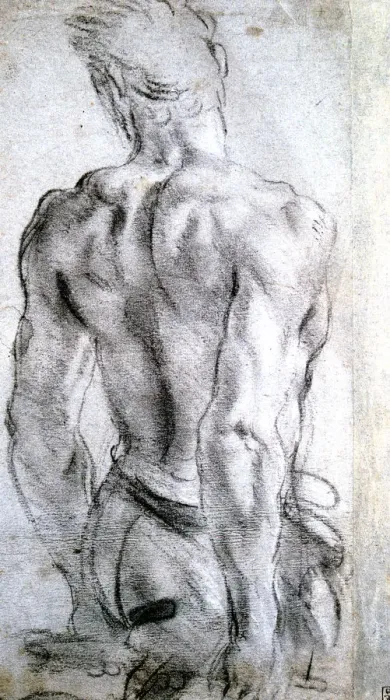 Framed Print : Study of a Figure, c1560-1609. Artist: Lodovico Carracci Framed Print : Study of a Figure, c1560-1609. Artist: Lodovico Carracci