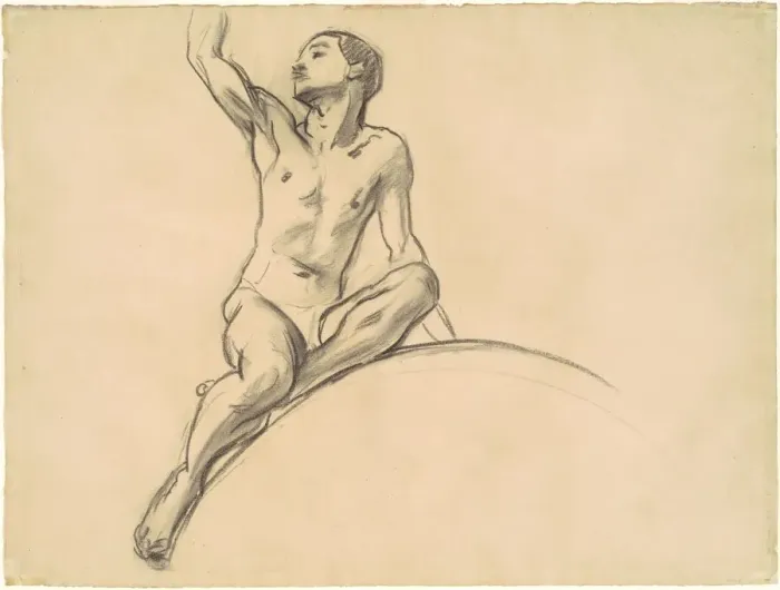 Framed Print : Study for Figure above Music, 1919-1920. Creator: John Singer Sargent Framed Print : Study for Figure above Music, 1919-1920. Creator: John Singer Sargent