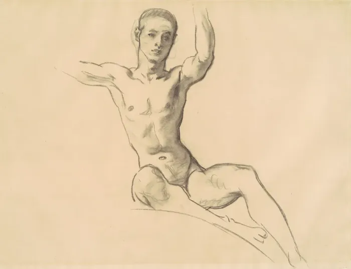 Framed Print : Study for Figure above Music, 1919-1920. Creator: John Singer Sargent Framed Print : Study for Figure above Music, 1919-1920. Creator: John Singer Sargent