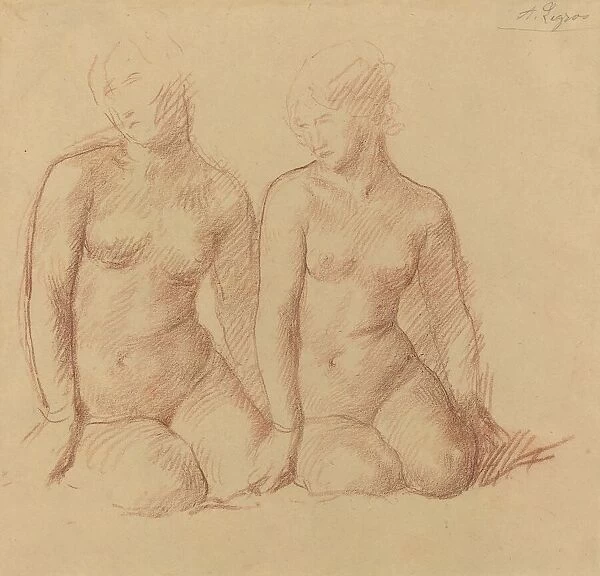 Study of Two Figures Seated Side by Side. Creator: Alphonse Legros