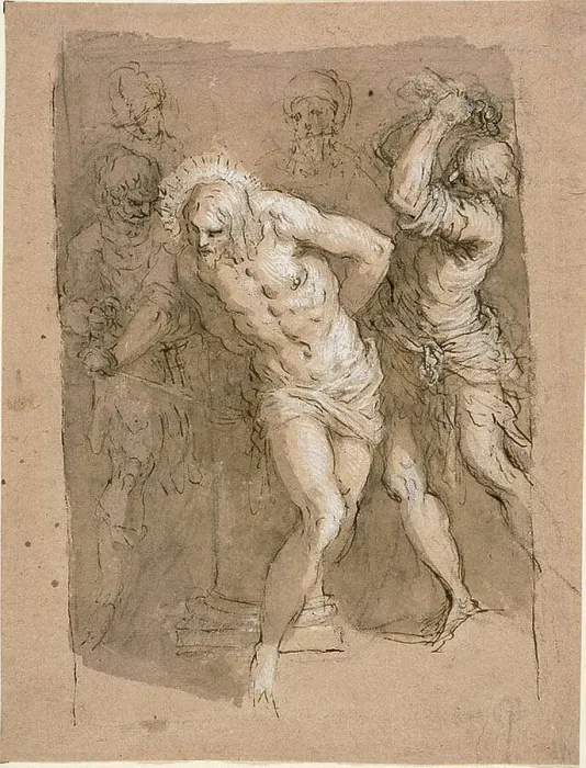 Framed Print : Study for the Flagellation of Christ, c.1602. Creator: Jacopo Palma Framed Print : Study for the Flagellation of Christ, c.1602. Creator: Jacopo Palma