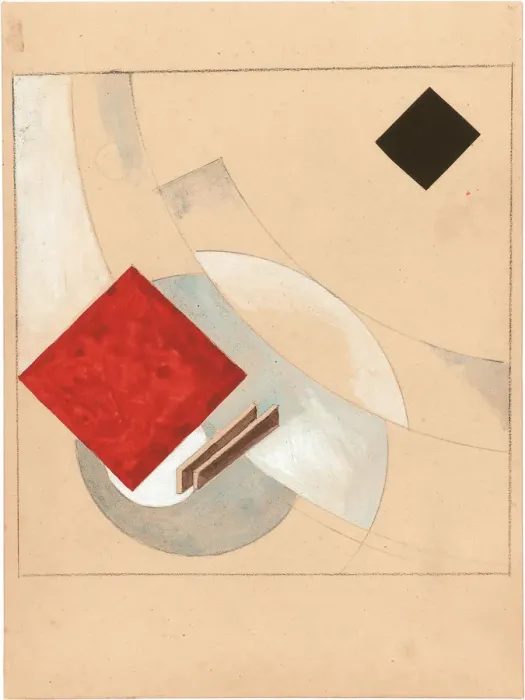 Framed Print : Study (for the Story of Two Quadrats), c. 1920. Artist: Lissitzky, El (1890-1941) Framed Print : Study (for the Story of Two Quadrats), c. 1920. Artist: Lissitzky, El (1890-1941)