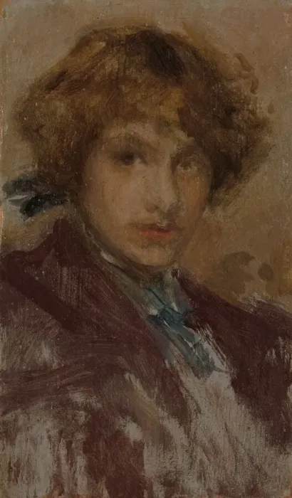 Framed Print : Study of a Girls Head and Shoulders, 1896 / 97. Creator: James Abbott McNeill Whistler Framed Print : Study of a Girls Head and Shoulders, 1896 / 97. Creator: James Abbott McNeill Whistler