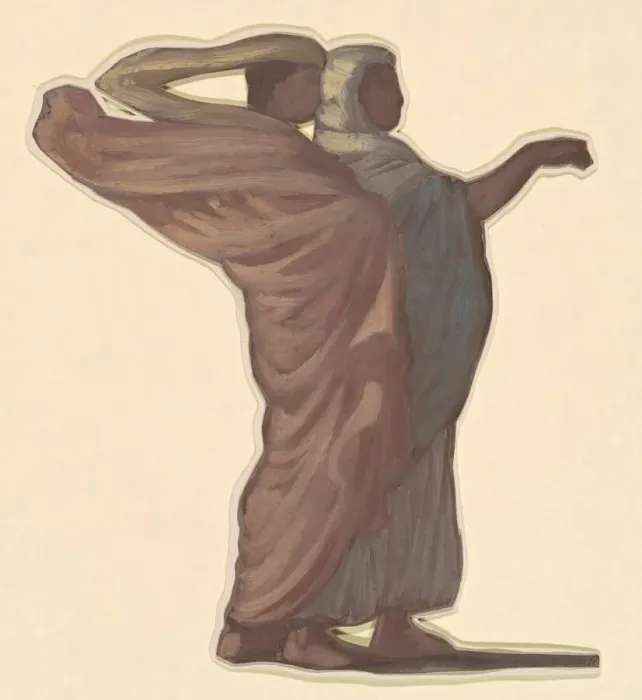 Framed Print : Study for Greek Girls Bathing, c. 1872. Creator: Elihu Vedder Framed Print : Study for Greek Girls Bathing, c. 1872. Creator: Elihu Vedder