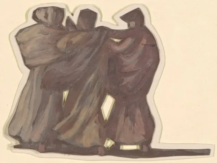 Framed Print : Study for Greek Girls Bathing, c. 1872. Creator: Elihu Vedder Framed Print : Study for Greek Girls Bathing, c. 1872. Creator: Elihu Vedder