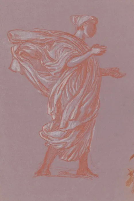 Framed Print : Study for Greek Girls Bathing, c. 1872. Creator: Elihu Vedder Framed Print : Study for Greek Girls Bathing, c. 1872. Creator: Elihu Vedder
