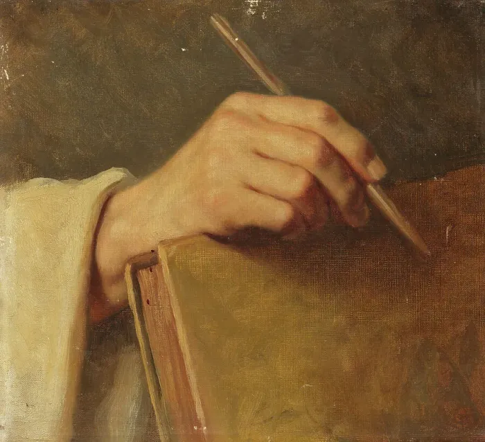 Framed Print : Study of a Hand. Creator: Amalia Lindegren Framed Print : Study of a Hand. Creator: Amalia Lindegren