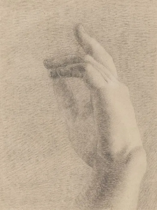 Framed Print : Study of a Hand [recto]. Creator: Benjamin Robert Haydon