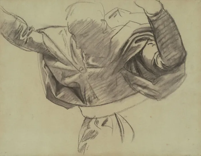 Framed Print : Study for Handmaid of the Lord, 1903-1916. Creator: John Singer Sargent