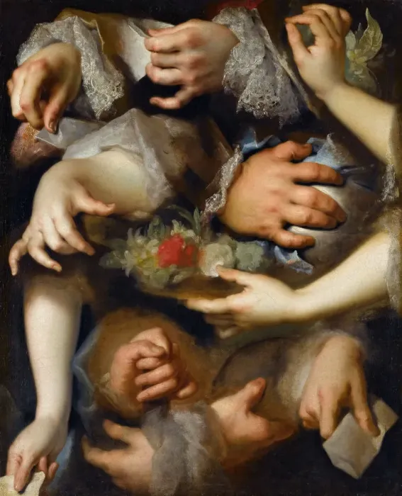 Framed Print : Study of Hands. Artist: Largilliere, Nicolas, de (1656-1746) Framed Print : Study of Hands. Artist: Largilliere, Nicolas, de (1656-1746)