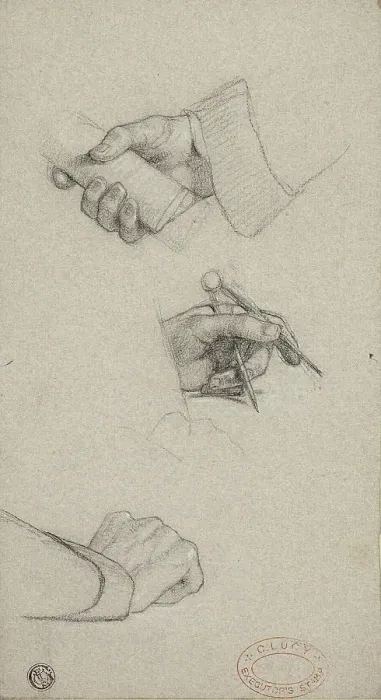 Framed Print : Study of Hands, c. 1858. Creator: Charles Lucy Framed Print : Study of Hands, c. 1858. Creator: Charles Lucy
