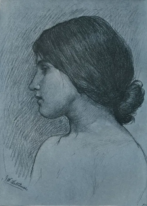 Framed Print : Study of a Head, c1899. Artist: John William Waterhouse Framed Print : Study of a Head, c1899. Artist: John William Waterhouse