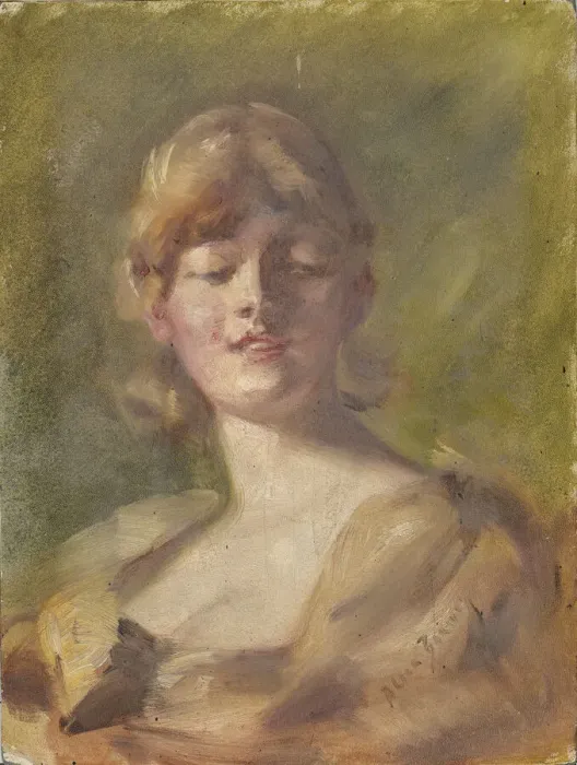 Framed Print : Study of Head, ca. 1926. Creator: Alice Pike Barney