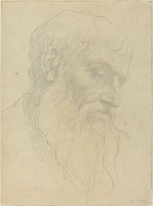 Framed Print : Study of a Head. Creator: Alphonse Legros Framed Print : Study of a Head. Creator: Alphonse Legros