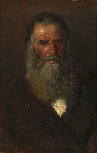 Study of the Head of an Old Man, 1883. Creator: Vladimir Egorovic Makovskij (Russian, 1846-1920)