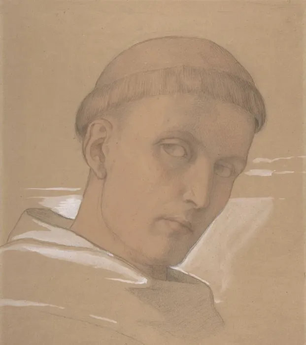 Framed Print : Study of the Head of St. Augustine, for the painting of the Madonna and Child... 1846 Framed Print : Study of the Head of St. Augustine, for the painting of the Madonna and Child... 1846