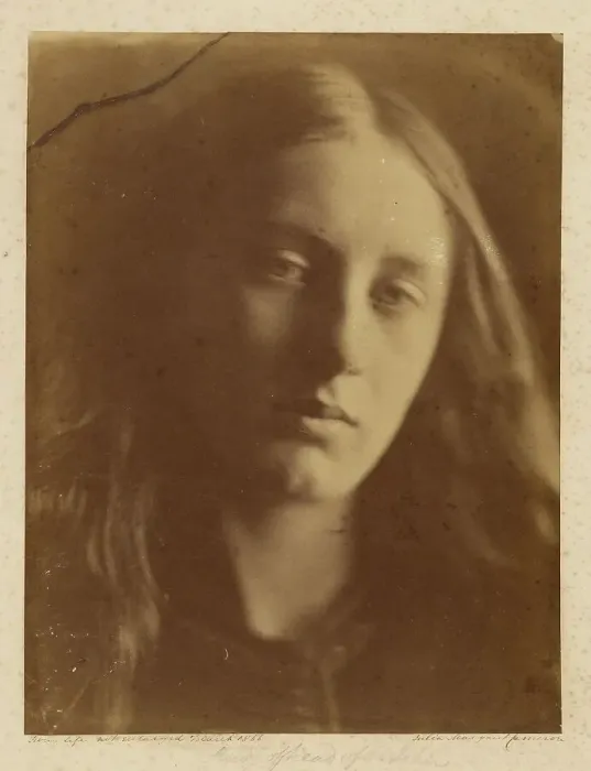 Framed Print : Study Head of St. John, 1866. Creator: Julia Margaret Cameron Framed Print : Study Head of St. John, 1866. Creator: Julia Margaret Cameron
