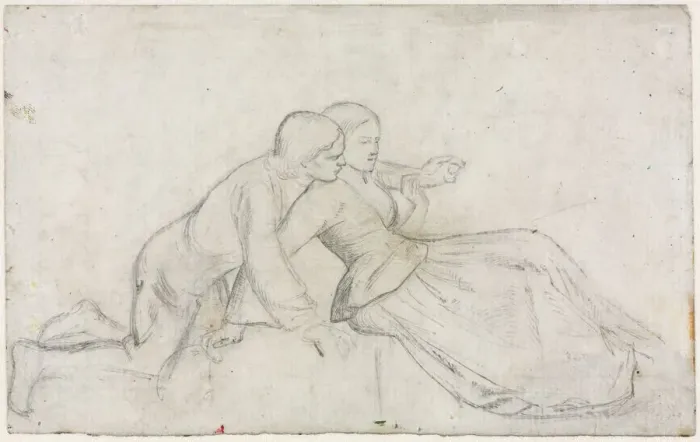 Framed Print : Study for The Hireling Shepherd, 1851. Creator: William Holman Hunt (British Framed Print : Study for The Hireling Shepherd, 1851. Creator: William Holman Hunt (British
